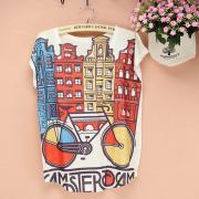 Fashion Bicycle Printed T-shirt -14 -  free shipping  