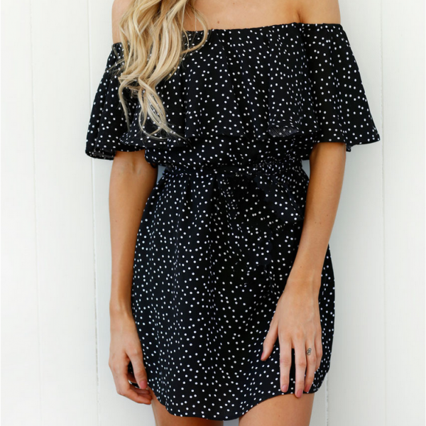 Sexy Black Off The Shoulder Dress On Luulla